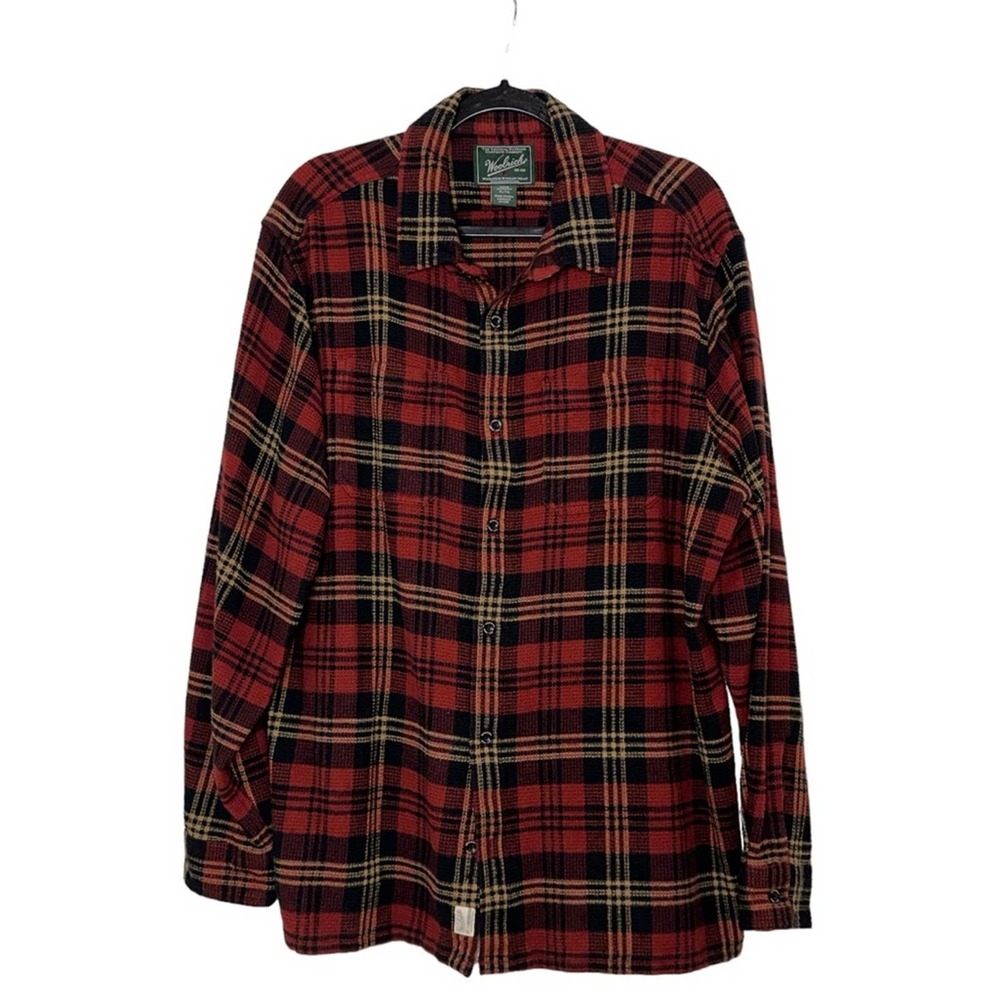 Woolrich Long Sleeve 100% Organic Cotton Plaid Shirt - XL